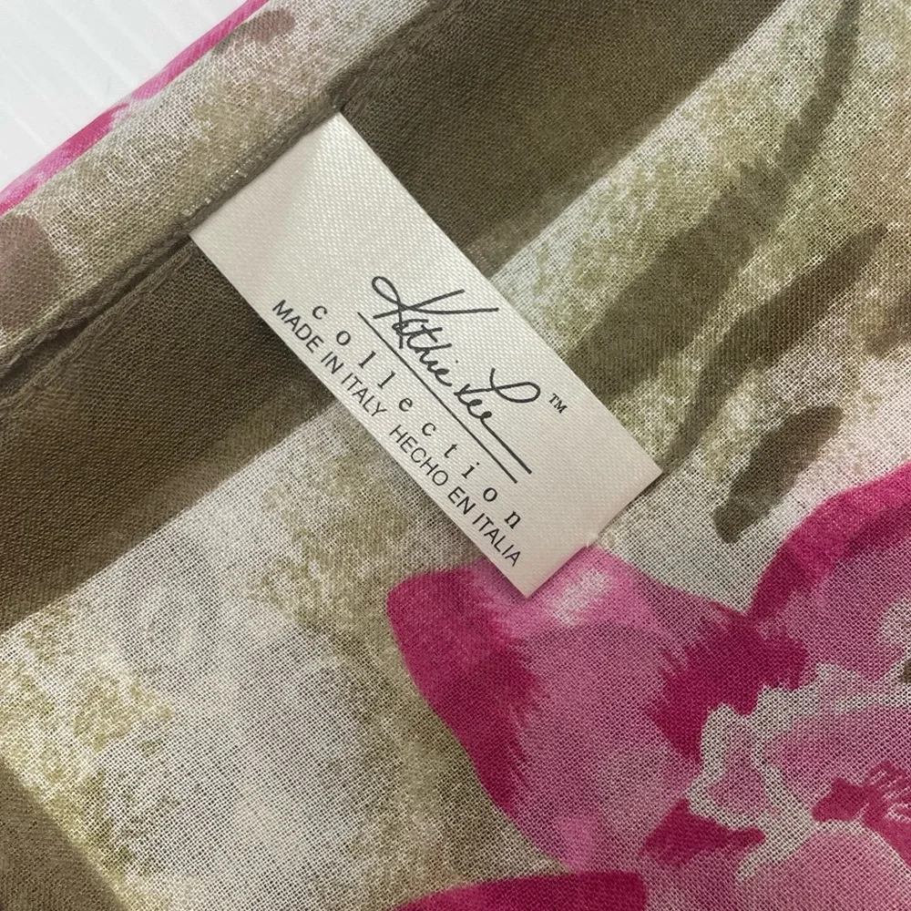 Vintage Italian Made in Italy Flower Silk Luxury Fashion Scarf Lot Bundle Set
